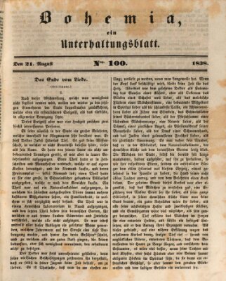 Bohemia Dienstag 21. August 1838