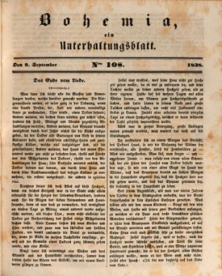 Bohemia Sonntag 9. September 1838