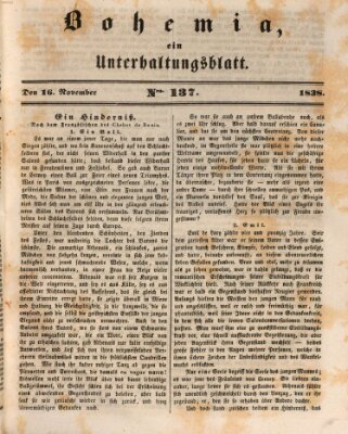 Bohemia Freitag 16. November 1838