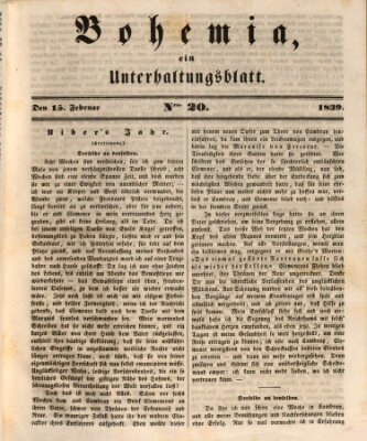 Bohemia Freitag 15. Februar 1839
