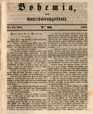 Bohemia Sonntag 24. März 1839