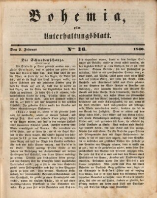 Bohemia Freitag 7. Februar 1840