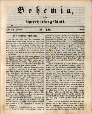 Bohemia Dienstag 11. Februar 1840