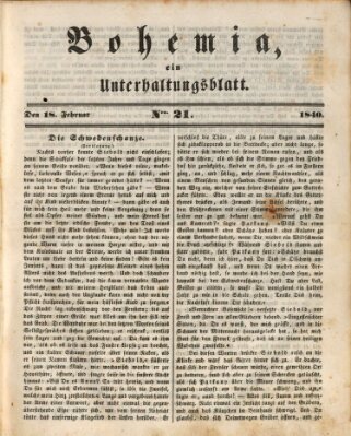Bohemia Dienstag 18. Februar 1840