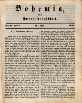 Bohemia Sonntag 23. Februar 1840