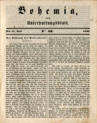 Bohemia Freitag 17. April 1840