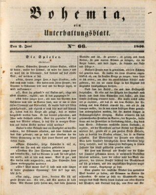 Bohemia Dienstag 2. Juni 1840