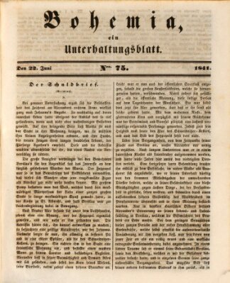 Bohemia Dienstag 22. Juni 1841