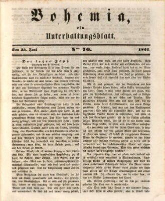 Bohemia Freitag 25. Juni 1841