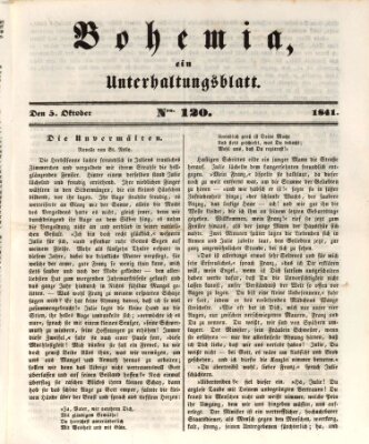 Bohemia Dienstag 5. Oktober 1841