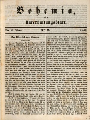 Bohemia Sonntag 15. Januar 1843