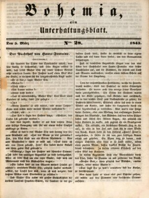 Bohemia Sonntag 5. März 1843