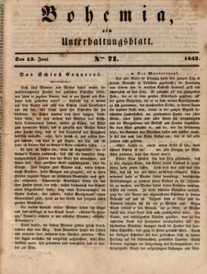 Bohemia Dienstag 13. Juni 1843