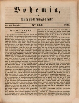 Bohemia Sonntag 28. Dezember 1845