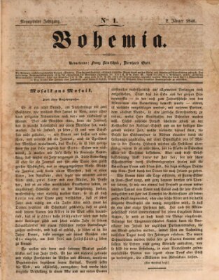 Bohemia Freitag 2. Januar 1846