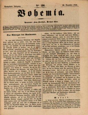 Bohemia Sonntag 20. Dezember 1846