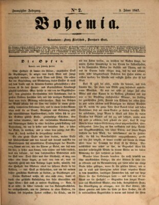 Bohemia Sonntag 3. Januar 1847