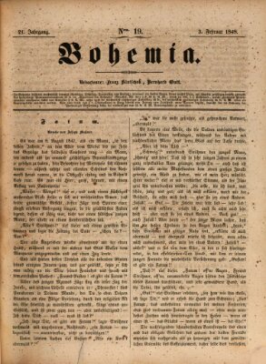 Bohemia Donnerstag 3. Februar 1848