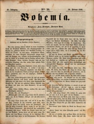 Bohemia Sonntag 20. Februar 1848