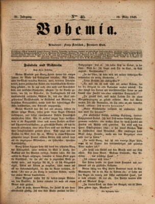 Bohemia Freitag 10. März 1848