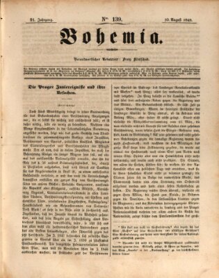 Bohemia Donnerstag 10. August 1848