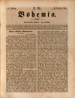 Bohemia Mittwoch 29. November 1848