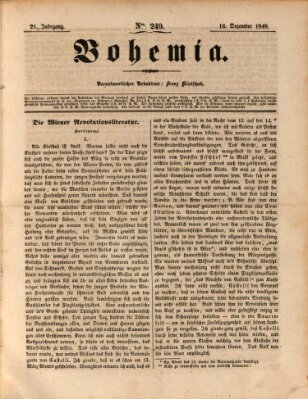 Bohemia Samstag 16. Dezember 1848