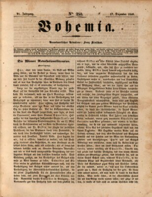 Bohemia Sonntag 17. Dezember 1848
