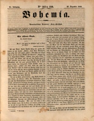 Bohemia Mittwoch 27. Dezember 1848