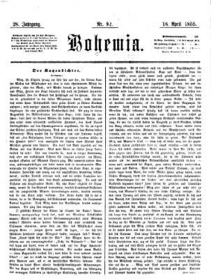 Bohemia Mittwoch 18. April 1855