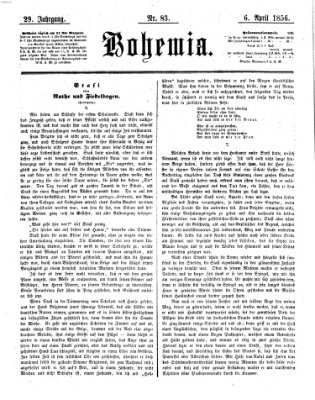 Bohemia Sonntag 6. April 1856