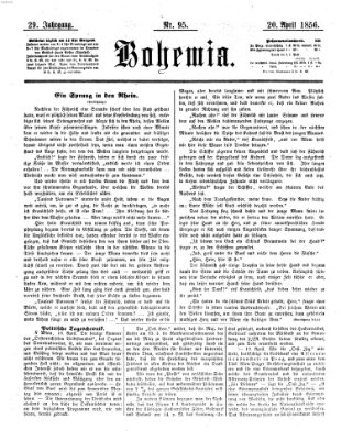 Bohemia Sonntag 20. April 1856