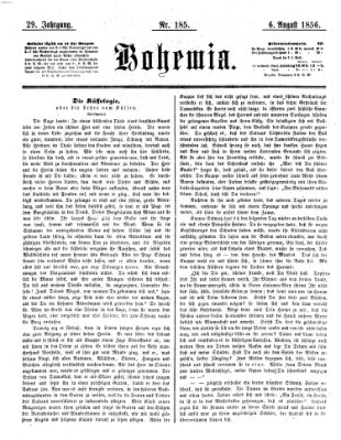 Bohemia Mittwoch 6. August 1856