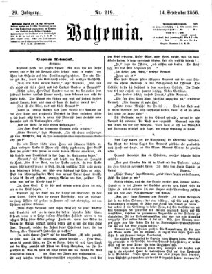 Bohemia Sonntag 14. September 1856