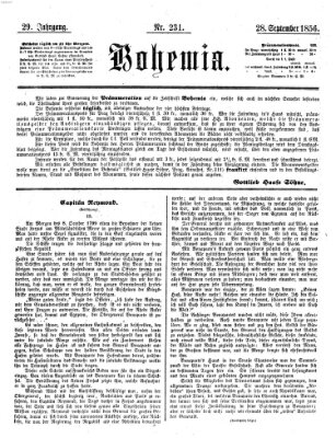 Bohemia Sonntag 28. September 1856