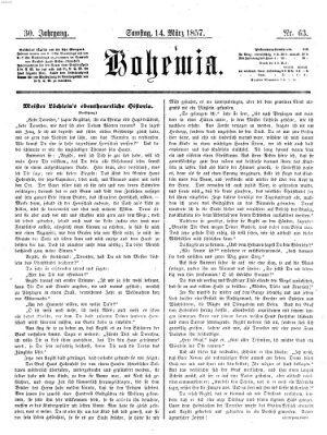 Bohemia Samstag 14. März 1857