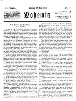 Bohemia Sonntag 22. März 1857