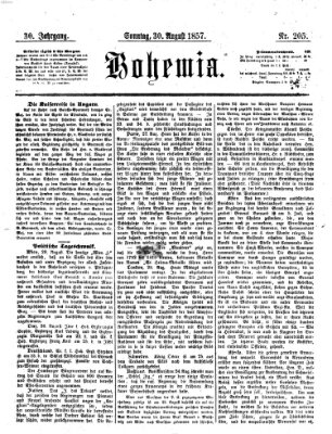 Bohemia Sonntag 30. August 1857