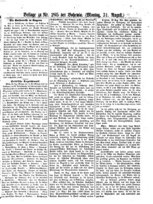 Bohemia Montag 31. August 1857