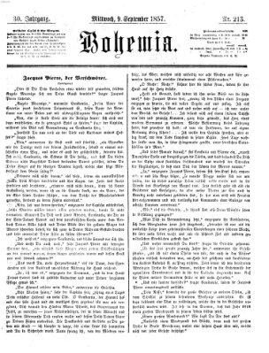 Bohemia Mittwoch 9. September 1857