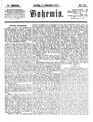 Bohemia Samstag 19. September 1857
