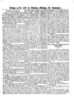 Bohemia Montag 28. September 1857