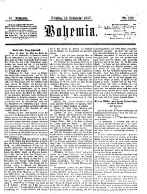 Bohemia Dienstag 29. September 1857