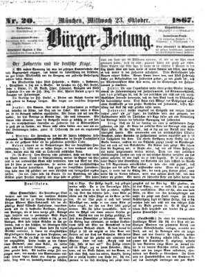 Bürger-Zeitung Mittwoch 23. Oktober 1867