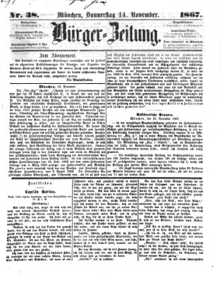 Bürger-Zeitung Donnerstag 14. November 1867