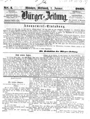 Bürger-Zeitung Mittwoch 1. Januar 1868