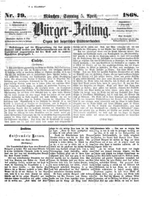 Bürger-Zeitung Sonntag 5. April 1868