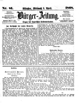 Bürger-Zeitung Mittwoch 8. April 1868