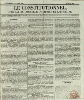 Le constitutionnel Freitag 30. Oktober 1829