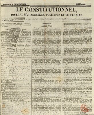 Le constitutionnel Sonntag 1. November 1829